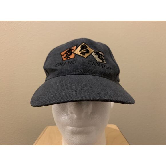 Grand Canyon Blue Adjustable Strapback Hat Fred Harvey Trading Company - Picture 2 of 10
